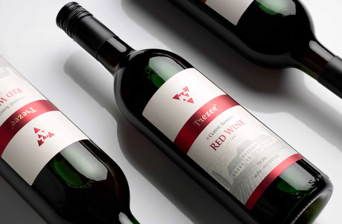 Trezee red wine bottles