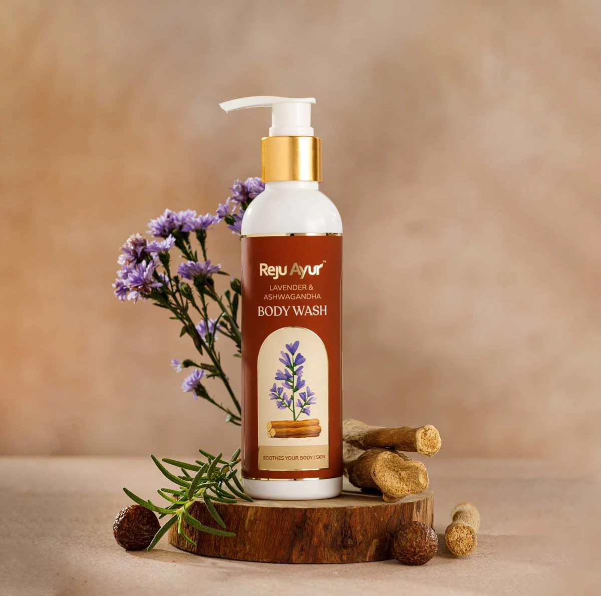 Reju Ayur body wash with botanicals