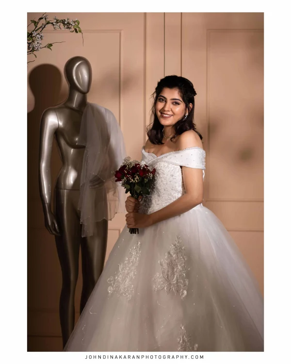 Bride in a white gown